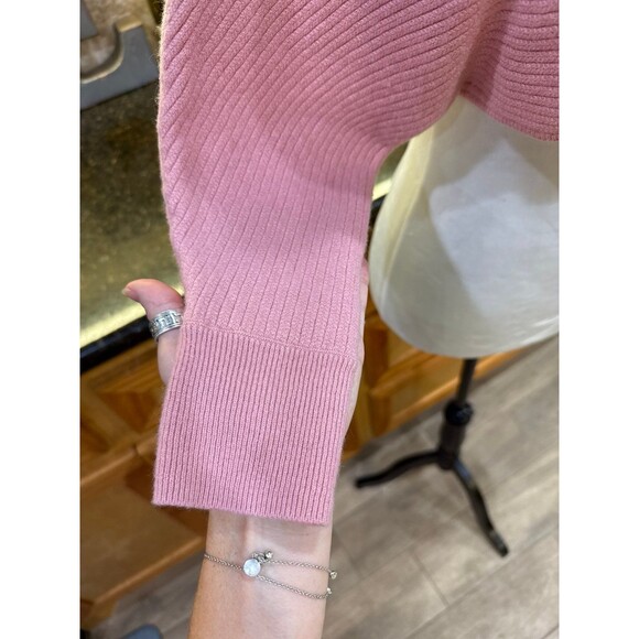 Wilfred Free Sweater Women XS Pink Pullover Cropped Wool Linen Blend - Picture 2 of 5